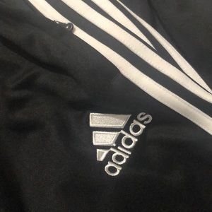 adidas pants black and white